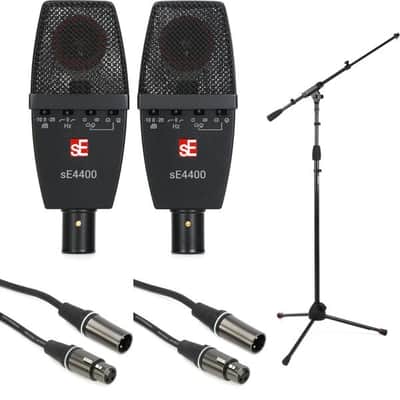 sE Electronics sE4400 Large-diaphragm Condenser Microphone with Stands and Cables - Matched Pair image 2