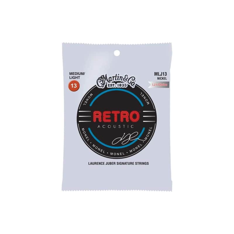 Martin MLJ13 Retro Acoustic Monel Guitar Strings - Medium/Light .013-.056 image 1