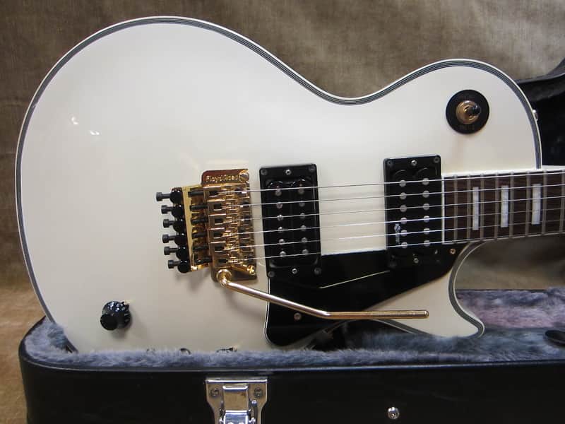 Burny Les Paul Custom RLC-85S Ivory w/ Sustainer Floyd Rose Axcess