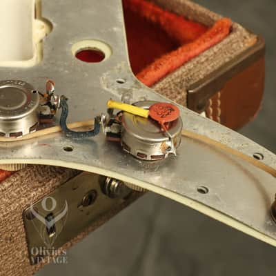 RARE custom color 1962 pre-CBS Fender Jazzmaster w/SLAB BOARD original SONIC BLUE over Sunburst image 25