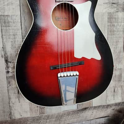 Airline Parlor Size 60's - Red to black burst w/ hardcase image 3