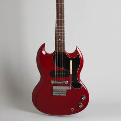 Gibson  SG Junior Solid Body Electric Guitar (1966), ser. #900745, black tolex hard shell case. image 1