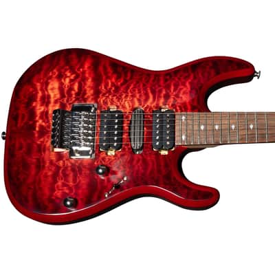 BootLegger Guitar Royal 2024 - Red - Floyd Rose Double Locking - Coil Split image 9