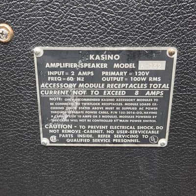 Vintage 1970s Kasino U-200/K-152 100-Watt 1x15" Bass Combo - Recently Serviced!! image 18