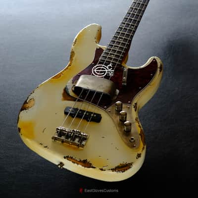 Fender Standard Jazz Bass 60th Anniversary Vintage White Aged Relic image 1