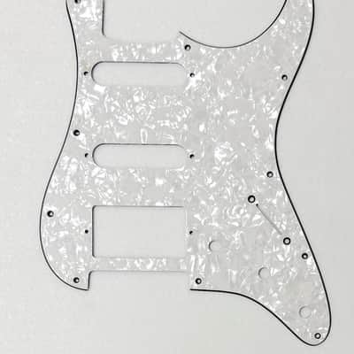 Pickguard for Fender HSS Stratocaster, 11 Hole, 3-Ply, Cream image 1