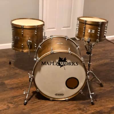 MapleWorks custom Maple drum set wood hoops tube lugs Keller Maple Ayotte C&C SJC image 1