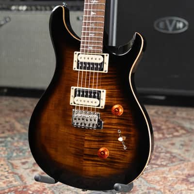 PRS SE Custom 24 Electric Guitar - Black Gold with Gig Bag - Used image 3