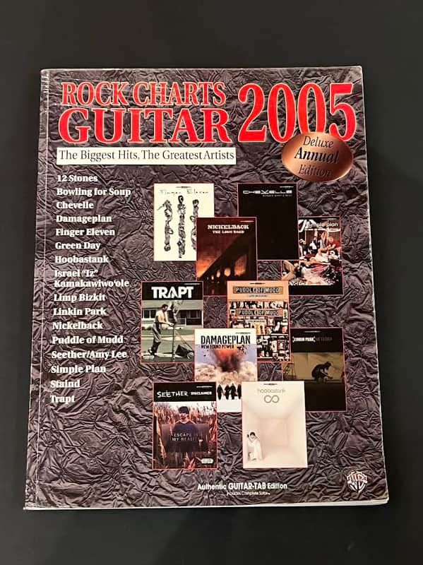 Rock Charts 2005 Guitar Tab Book The Biggest Hits, The Greatest Artist Deluxe Annual Edition image 1