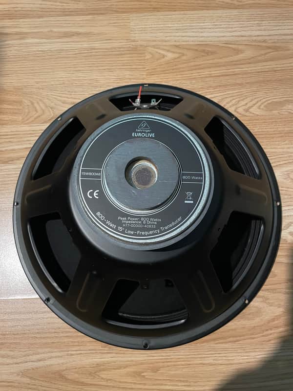 Behringer EUROLIVE 15" 800W 8-Ohm Woofer (15W800A8) – Mint Condition Pull image 1