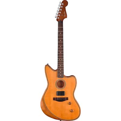 Fender Acoustasonic Standard Jazzmaster Electric Guitar. Aged Natural image 4
