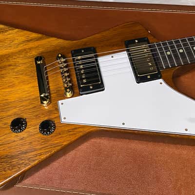 NEW! Gibson Custom 1958 Mahogany Explorer Reissue Electric Guitar - Antique Natural, VOS - Authorized Dealer - Only 7.9lbs - G07667 image 2