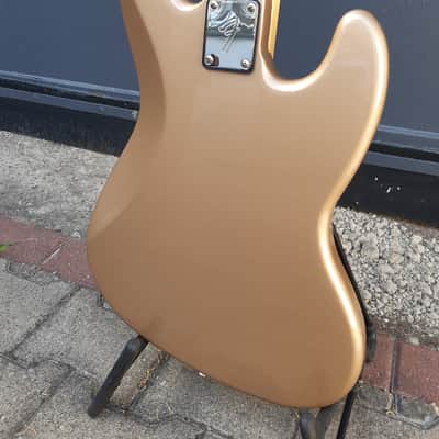 Fender Squier '70s Jazz Bass Left-Handed Lefty Firemist Gold matching headstock image 5