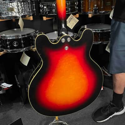*USA MADE* Late 1960’s/Early 1970’s Mosrite Celebrity II 6-String Hollow-Body Electric Guitar in Orville Brown w/ Hardshell Case image 7