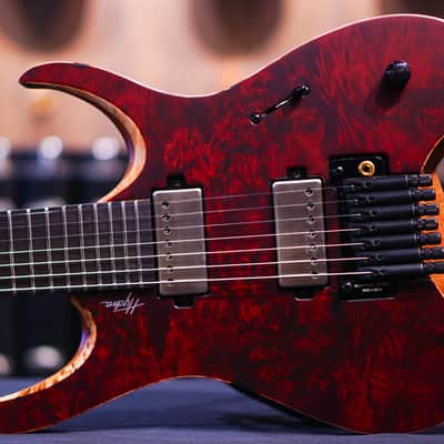 Mayones Hydra Elite PRO 7 Trans Dirty Red Satine image 1