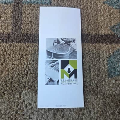 Vintage 1969 Martin D-45 Reintroduction Pamphlet! Rare, Original Case Candy, Paperwork! image 3