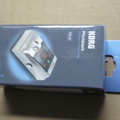 generally clean (has a couple imperfections) Korg EMPTY Box & original Owner's Manual for PB-01 Pitchblack Chromatic Pedal Tuner (Limited Ed Brushed Nickel PB-01-BN) NO pedal, mid 2016, BOX + Manual ONLY for Pitchblack BN Pedal Tuner image 8
