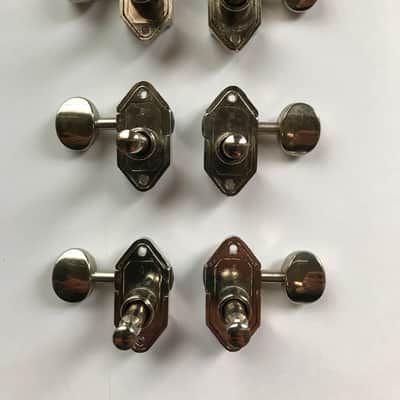 Kluson tuner set Waffle Back Nickel image 5