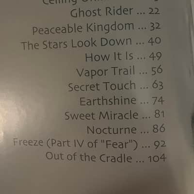 Rush - Vapor Trails - Guitar Tab / Tablature Book image 3