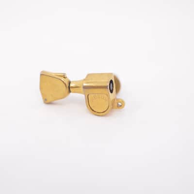 1970-1980's Vintage Gibson GOLD Chrome Embossed Logo Crank TUNER ES SG L6 Les Paul Custom Schaller Treble Side image 2