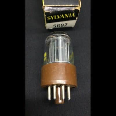 NOS NIB SYLVANIA 5692 (Hi Fi 6SN7GT) Black Plate [][] Getter Vacuum Tube K.9704 image 3