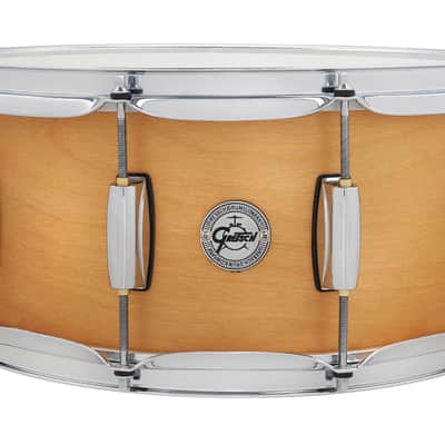 Gretsch Drums Birch Snare Drum – 6.5 inches x 14 inches, Satin Natural image 1