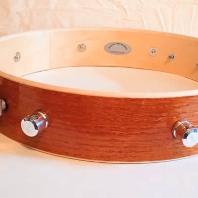 MARTIAL PERCUSSION CUSTOM HYBRID LOW PROFILE UTILITY SNARE DRUM SHELL RED OAK/MAPLE - MAHOGANY GLAZE-FREE SHIP TO C-USA! image 3