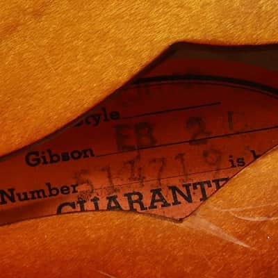 1968 Gibson EB-2D - Sunburst - All Original image 19
