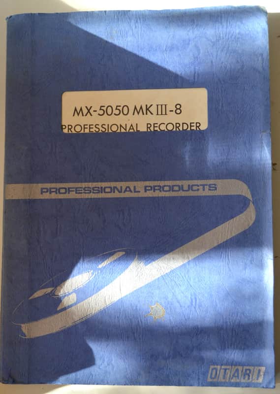 Otari Manual For MX5050-8 Eight Track Tape Recorder ( Manual Only) image 1