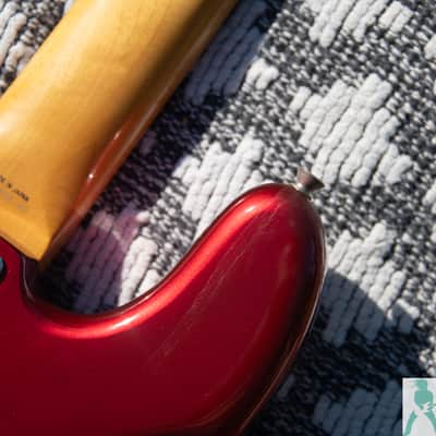 1991 Fender PB-62 '62 Precision Bass Reissue - Candy Apple Red - Made in Japan (FujiGen) Pro Set Up w Perfect Frets/Action/Intonation! image 24