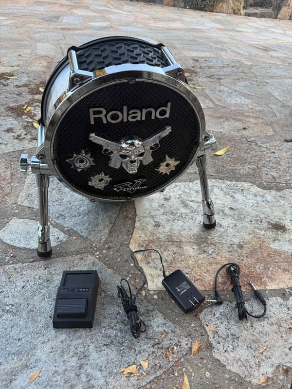 Roland KD-140 Bass Drum Trigger Pad 14" Silver w/ CUSTOM GRAPHICS image 1