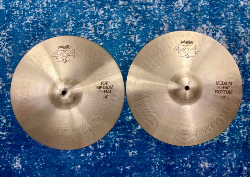 14” Paiste 404 MEDIUM HIHATS 628g 796g image 1