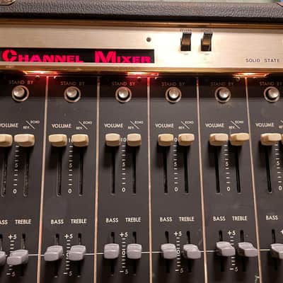 Ace Tone VM-80 6-channel powered microphone mixer with spring reverb 1970s image 2