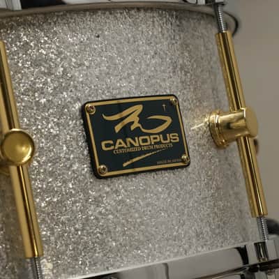 Canopus 14x6.5 "The Maple" 8-ply Snare Drum 2024 - Silver Sparkle image 3