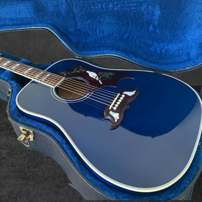 Gibson Custom Shop Dove Quilt Acoustic-Electric Guitar – Viper Blue image 19