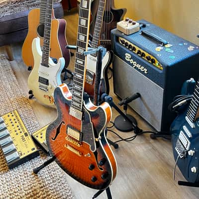 D'Angelico Excel EX-DC Semi-Hollow with Stop-Bar Tailpiece Vintage Sunburst image 4