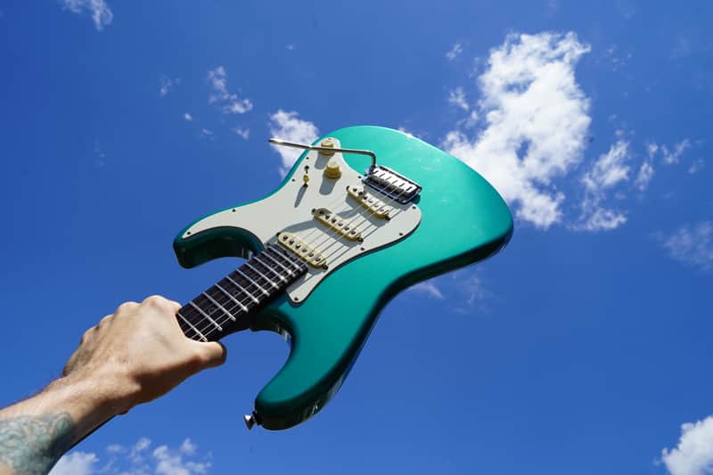 Schecter USA CUSTOM SHOP Nick Johnston SSS Wembley Teal Green Aged Nitro - w/ Case (2024) image 1