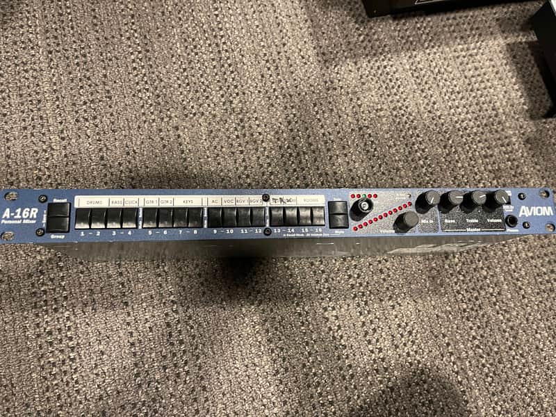 Aviom A-16R 16-Channel Rackmount Personal Mixer 2010s - Blue image 1