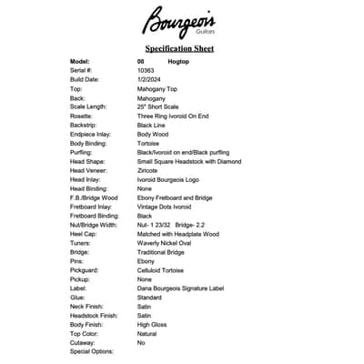 Bourgeois Hog Top 00 14-fret Acoustic Guitar #0363 image 15