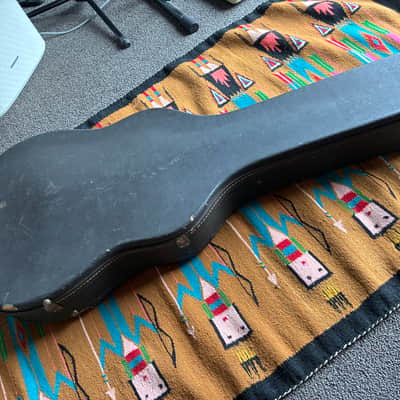 1960s Gibson  ES-330 Case , Black w. Yellow Lining image 8