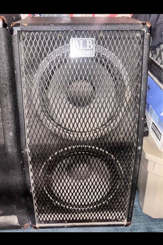 BLB Sound Vertical 2x12 Slant Speaker Cabinet 1980 - 1996 - Black image 1