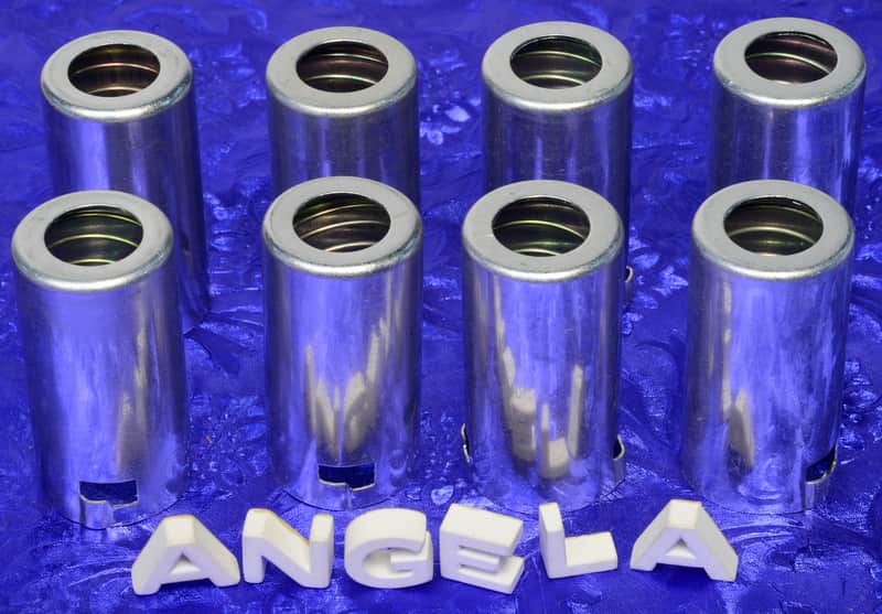 Eight Pure Aluminum Medium Nine Pin J-Slot/Bayonet Spring Loaded Tube Shields Lowest Reverb Price image 1