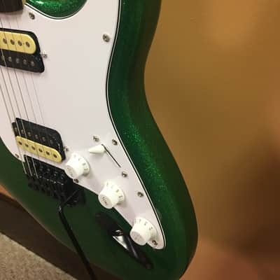 Squire Affinity Double Fat Strat - Sparkle Green image 2