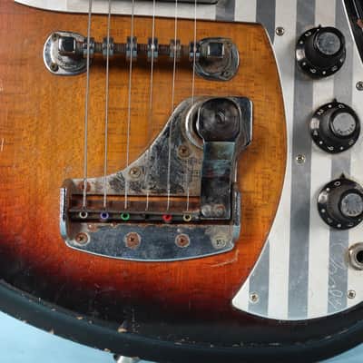 Teisco Del Rey ET-230 Sharkfin Electric Guitar Silvertone K2L Tobacco Burst image 7