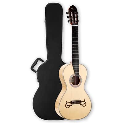 Gosila All Solid Classical Guitar Solid Engleman top Solid Flamed Maple back and sides Okoume neck Ebony fingerboard Including a Wooden Case image 1