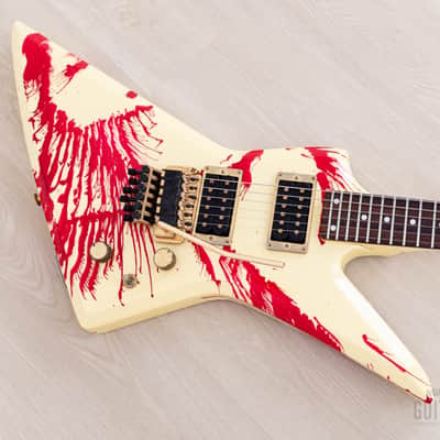 1984 Aria Pro II ZZ Custom Bloody White w/ Gold Hardware & Floyd, Japan Matsumoku image 8