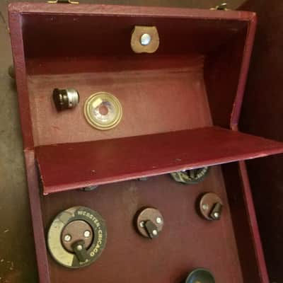 Webster-Chicago Wire Recorder all original 6SN7 6V6 tube amp AlNiCo tiny driver mono 288-1R  1950s - red-brown tolex image 10