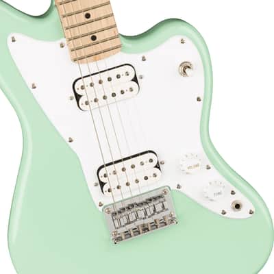 Squier Mini Jazzmaster HH Electric Guitar- Surf Green with Maple Fingerboard image 2
