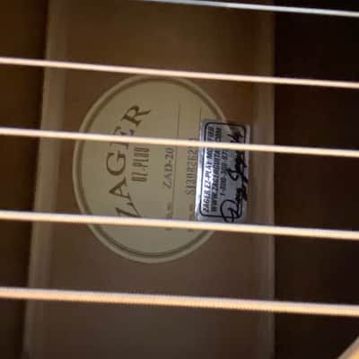 Zager ZAD20 - Natural-EZ Play acoustic guitar with premium hard case image 3