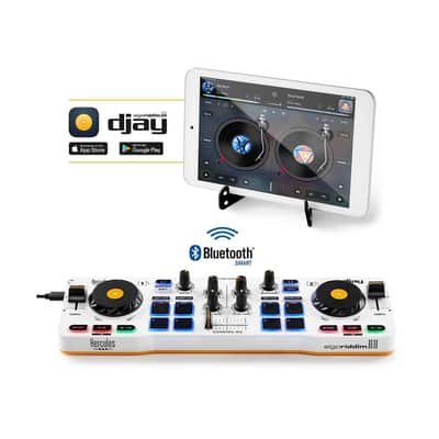 Hercules DJ Control Mix DJ Software Controller with Two Jog Wheels, White image 12